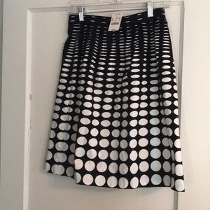 Jcrew navy and white skirt
